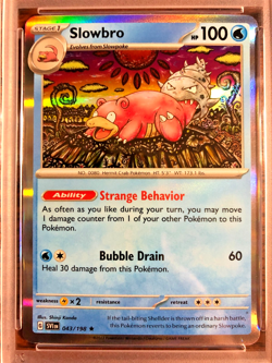 Slowbro Holo Rare #043 - PSA GEM MT 10 - 2023 Scarlet & Violet - Pokemon TCG - Image 2