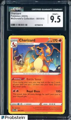2025 Pokemon McDonald's Collection M24EN #001/015 Charizard CGC 9.5 MINT+ - Image 1