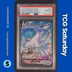 2021 POKEMON SWSH CHILLING REIGN ICE RIDER CALYREX VMAX ALTERNATE ART PSA 10 - Image 1