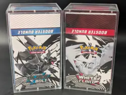 2x Pokemon SV10.5 Black Bolt White Flare Sealed Booster Bundle Display Case - Image 1