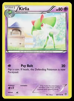 Kirlia 60/135 Uncommon Plasma Storm Pokemon Heavily Played - Image 1
