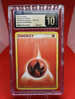 Fire Energy Pokemon EX Starter Decks 108/109 Jetstream/Wildfire CGC PRISTINE 10 - Image 1