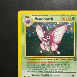 Pokemon Vintage Holo Venomoth Jungle 13/64 WotC 1999 - Image 2