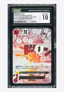 One Piece CGC10 GEM MINT Honesty Impact R Alt Art 2025 OP11-018 OP11 Japanese - Image 1