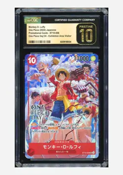 One Piece CGC 10 PRISTINE Monkey D Luffy Promo 2024 ST10-006 OP Day 24‘ Japanese - Image 1