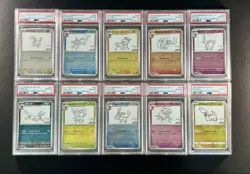 [PSA 10] Yu Nagaba × Pokemon Card Game Japanese Eevee’s Special Promo Set of 10 - Image 1