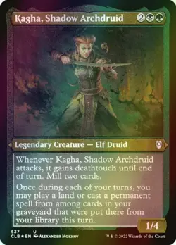 1x NM (Etched Foil) Kagha, Shadow Archdruid - Baldur's Gate [MTG] pack fresh - Image 1