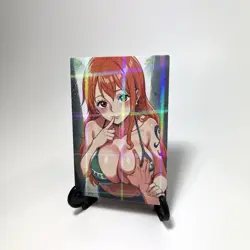 One Piece Nami Sexy Hot Anime Waifu Girl Lewd Doujin Goddess Story ACG Art Card - Image 2