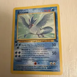 Pokemon TCG Articuno 17/62 Fossil Unlimited Non-Holo Card 1st Edition - Image 1