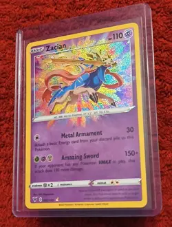 Pokemon TCG SWSH Vivid Voltage Zacian Holo Card 082/185 MINT Condition - Image 1