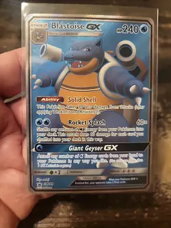 Blastoise GX SM189 - Black Star Promo - Full Art Ultra Rare Pokemon Card - LP - Image 1