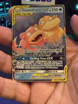 Pokemon TCG Slowpoke Psyduck GX Holo Card 35/236 Sm-Unified Minds - Image 1