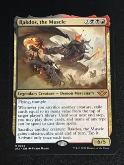 MTG Outlaws of Thunder Junction Rakdos, the Muscle 0226 NM Mythic - Image 1