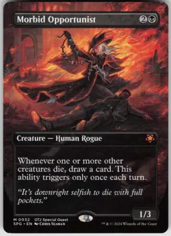 MTG Morbid Opportunist Borderless Normal NM Special Guests Magic 32 - Image 1
