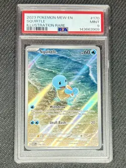 Pokemon TCG Squirtle Illustration Rare 170/165 Scarlet & Violet 151 Holo PSA 9 - Image 1
