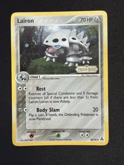 Pokemon Card - Lairon Legend Maker 38/92 Uncommon Reverse Holo Stamped | MP - Image 1
