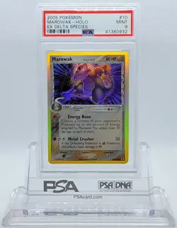 POKEMON EX DELTA SPECIES MAROWAK #10 HOLO FOIL CARD PSA 9 MINT #41360932 - Image 1