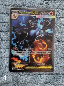 Pokemon Mega Charizard X EX 125/094 PFL Rare Foil Flame TCG Card - Image 1