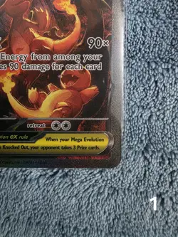 Pokemon Mega Charizard X EX 125/094 PFL Rare Foil Flame TCG Card - Image 5