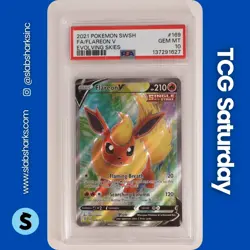 2021 POKEMON SWORD & SHIELD EVOLVING SKIES #169/203 FLAREON V FULL ART PSA 10 - Image 1