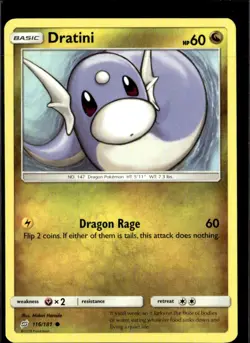 Pokemon Dratini 116/181 Team up Non Holo Common 2 Card Lot - Image 1