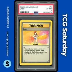 1999 POKEMON BASE SET UNLIMITED #75/102 LASS RARE PSA 8 - Image 1
