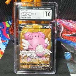 Blissey V 182/198 Full Art - CGC Gem Mint 10 - Chilling Reign - Pokemon TCG 2021 - Image 1