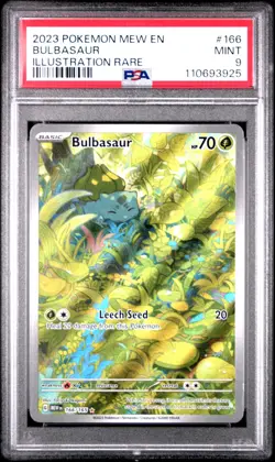 Bulbasaur Pokemon Mew En-151 166 NM PSA 9 - Image 1