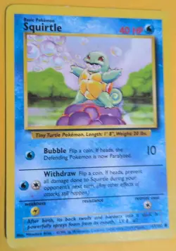 1995 Pokemon TCG Squirtle Base Set 1st Edition 63/102 - Image 5