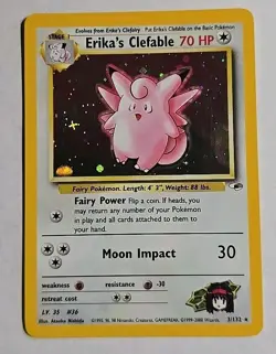 ERIKA'S CLEFABLE *Holo Rare* (NM) - Gym Heroes 003/132 - Pokemon TCG - Image 1