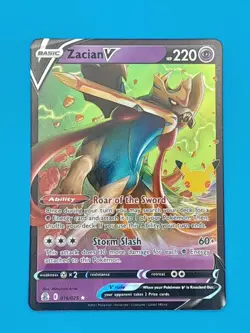 Zacian V 016/025 Pokemon TCG Celebrations Holo Ultra Rare Near Mint NM - Image 1