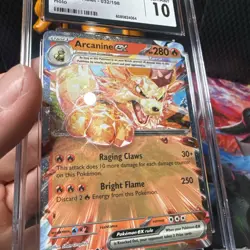 Arcanine ex 032/198 - CGC Gem Mint 10 - Scarlet & Violet - Pokemon TCG 2023 - Image 2