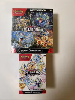 POKEMON PRISMATIC EVOLUTIONS And Steller Crown Booster Bundle Boxes - Image 1