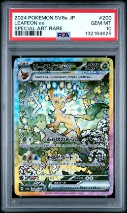 [PSA 10] Leafeon ex SAR #200 sv8a Terastal Festival Pokemon Japanese - Image 1