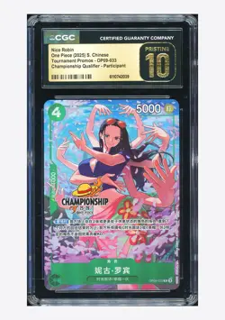 One Piece CGC 10 PRISTINE Nico Robin C Promo 2025 OP09-033 Championship Chinese - Image 1