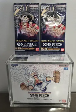One Piece EN OP-05 Awakening of the New Era Booster Box Sealed w/ Acrylic Case + - Image 1