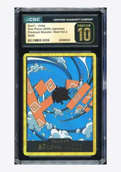 One Piece CGC 10 PRISTINE Don!! Gold 2025 PRB02 Jinbe Japanese - Image 1