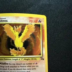 Pokemon TCG Moltres Fossil Set Holo Rare Card 12/62 LP - Image 3