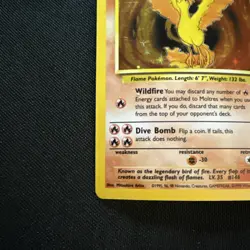 Pokemon TCG Moltres Fossil Set Holo Rare Card 12/62 LP - Image 5