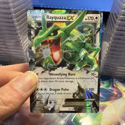 Pokemon TCG Rayquaza EX Holo Ultra Rare Card Roaring Skies 75/108 - Image 1