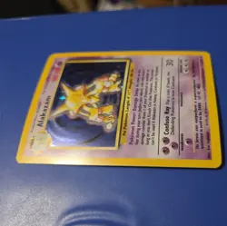 1999 Pokemon TCG Alakazam Base Set Holo Unlimited Rare Card 1/102 - Image 2