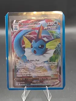 Pokemon TCG Vaporeon VMAX Holo Ultra Rare Card Evolving Skies 30/203 - Image 1