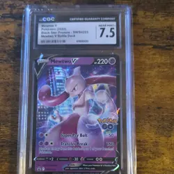 Mewtwo V SWSH223 Pokemon GO Promo CGC 7.5 Psychic Basic 2022 Pokemon Card - Image 1