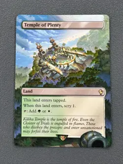 Temple of Plenty MTG Final Fantasy Commander Hand Painted Borderless Altered Art - Image 1