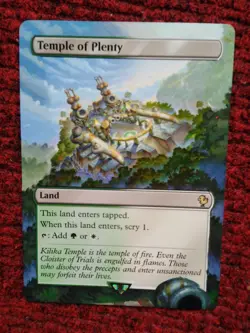 Temple of Plenty MTG Final Fantasy Commander Hand Painted Borderless Altered Art - Image 2