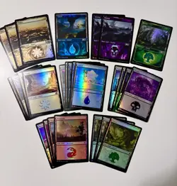 Magic The Gathering 100+ Foil & Full Art Lands Lot. LP-NM - Image 2
