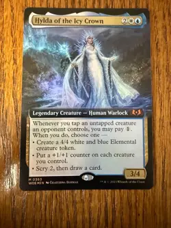 FOIL EXTENDED ART Hylda of the Icy Crown Wilds of Eldraine NM - Image 1
