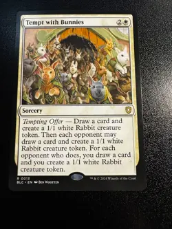 Tempt with Bunnies Commander: Bloomburrow Regular LP MTG - Image 1