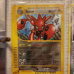 Pokemon Scizor Stage 1 80 HP Holo 20 30+ H21/H32 2002 Nintendo TCG Card - Image 1