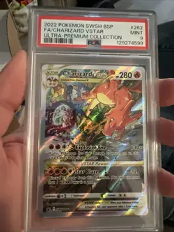 Pokemon Charizard VSTAR SWSH262 Full Art Black Star Promo PSA 9 MINT - Image 1